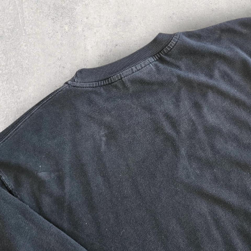 Reebok Black Logo Long Sleeve Tee - Small חולצת ריבוק שחורה שרוול ארוך, מידה S