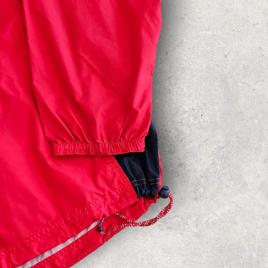 Tommy Hilfiger thin nylon jacket size L with stains and back hole