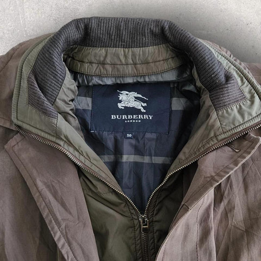 Burberry Military Green Trench Coat - Large מעיל טרנץ' ירוק צבאי של בורברי מידה L