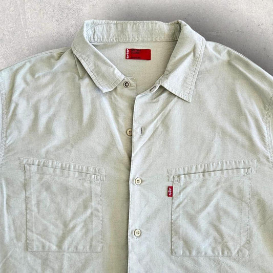 Vintage Levi's Red Tab Cream Polo Shirt - XL חולצת פולו ליוויס קרם רד טאב מידה XL