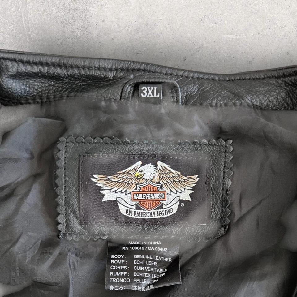 Vintage Harley Davidson Vest Jacket - XXXL וסט ג'קט וינטאג של הארלי דיווידסון, מידה 3XL