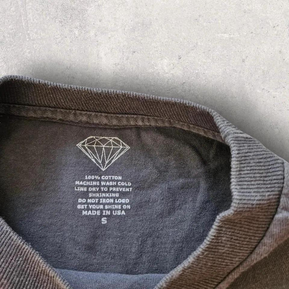 Diamond graphic long sleeve tee S vintage streetwear