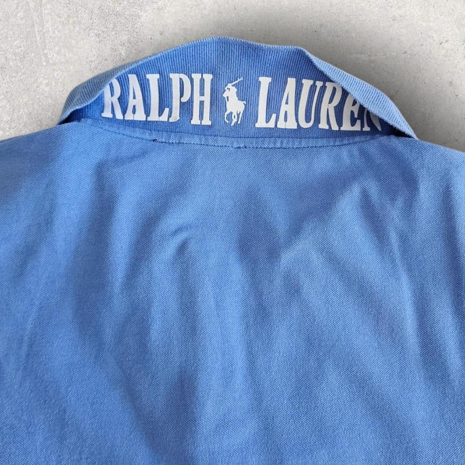 Polo Ralph Lauren Blue Polo - M חולצה כחולה של ראלף לורן מידה M לגב