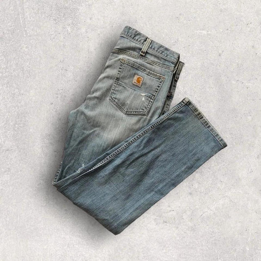 Carhartt Blue Jeans 36x32 vintage denim with relaxed fit and distressed look