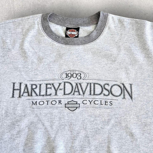 Harley Davidson Grey Tee - XLarge, מידה XL, צבע אפו
