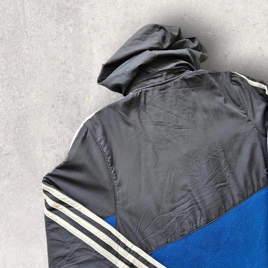 Adidas fleece jacket medium M size blue grey, good condition