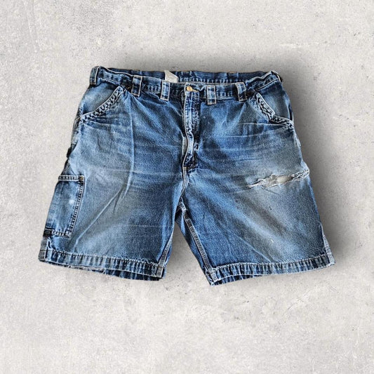 Carhartt Navy Carpenter Shorts בצבע כחול כהה