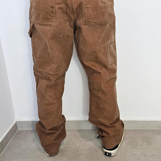 Brown Double Knee Workwear Carpenter Jeans - 34x32 ג'ינס עבודה חום מידה W34 L32