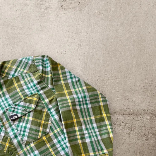 The North Face polo shirt - S חולצת פולו נורת' פייס ירוק צהוב מידה S