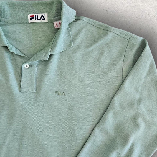 Fila Light Green Polo Long sleeve L chest