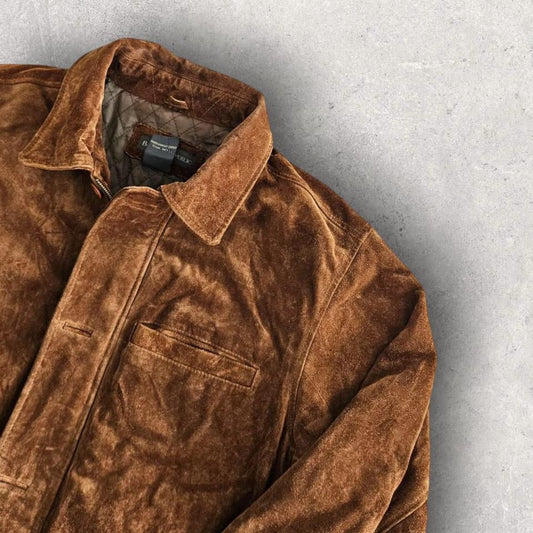 מעיל עור חום ארוך Banana Republic במידה מדיום