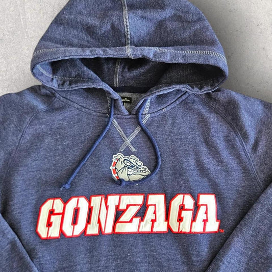 Champion Navy Hoodie S, navy blue color, slight front fade