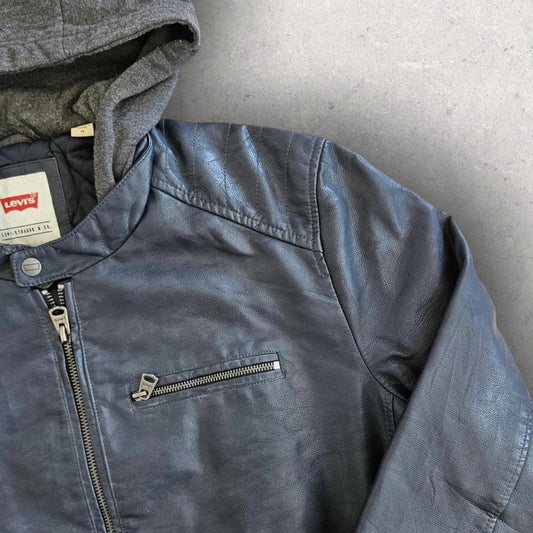 Y2K Levi’s leather jacket large vintage streetwear