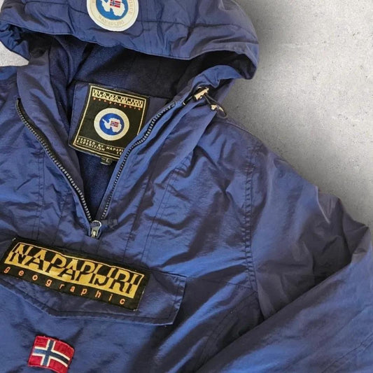 Napapijri quarter zip jacket size S with broken side zipper