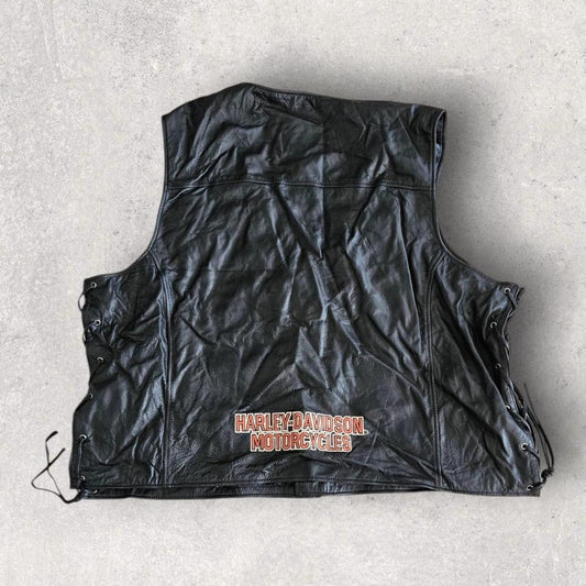 Vintage Harley Davidson Vest Jacket - XXXL וסט ג'קט וינטאג של הארלי דיווידסון, מידה 3XL