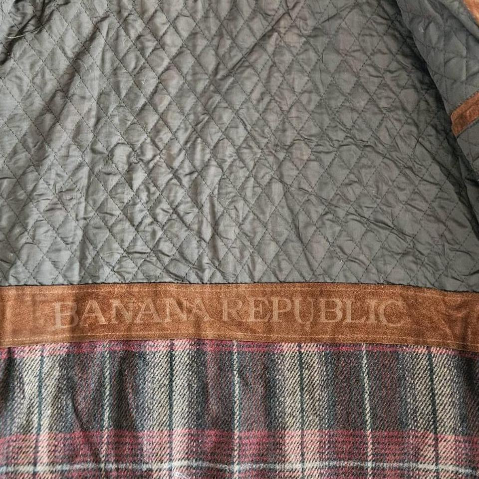 מעיל עור חום ארוך Banana Republic במידה מדיום