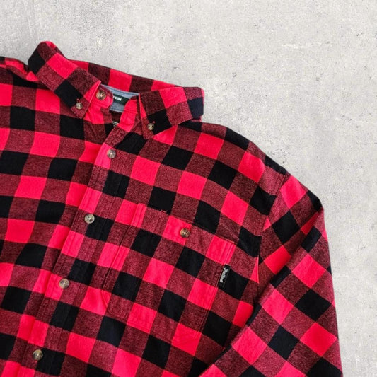 Wool rich Flannel Polo Shirt - XL חולצת פולו פלאנל צמר מידה XL