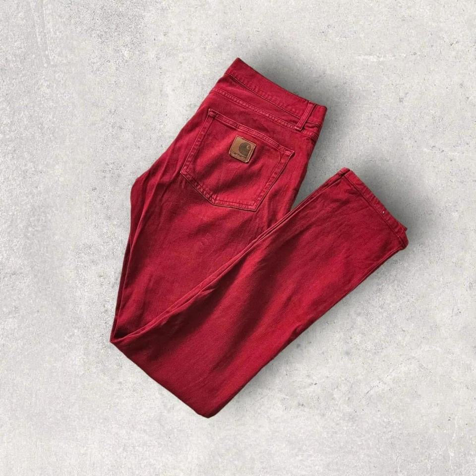Carhartt red jeans 32x32 vintage worn look