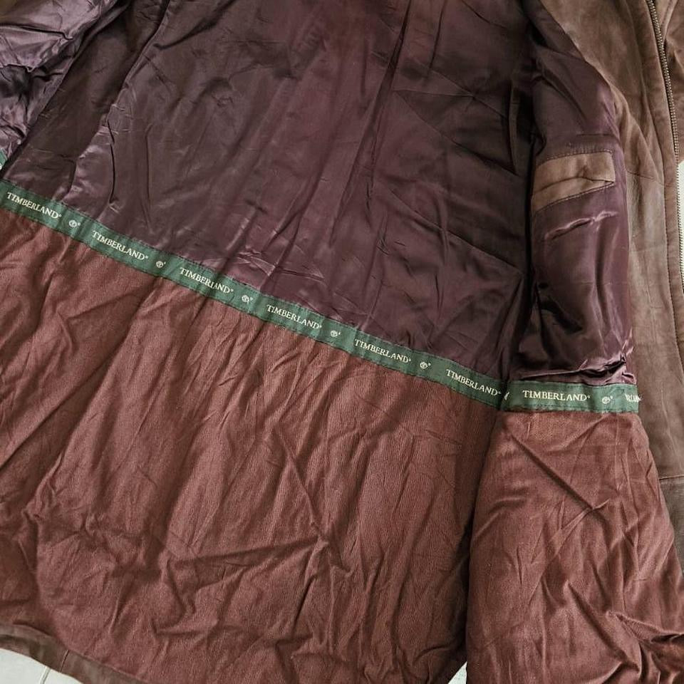 Vintage Timberland brown leather jacket XL vintage streetwear