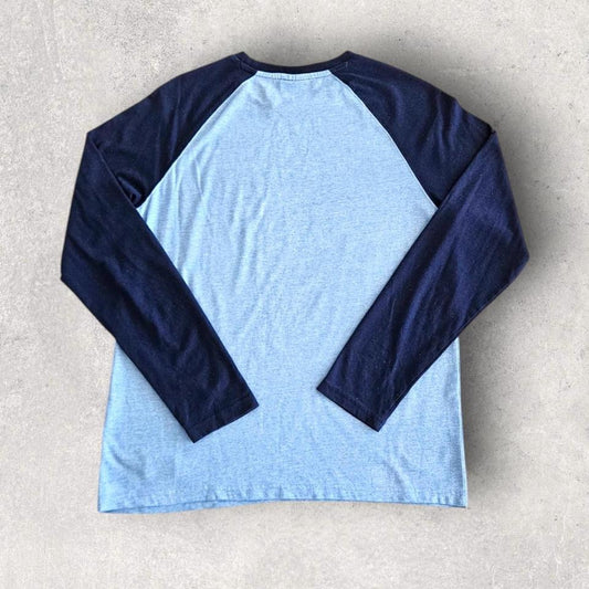 Dickies Blue/Navy Long Sleeve Tee - Small, חולצת שרוול ארוך כחולה/נייבי לגבר מידה S