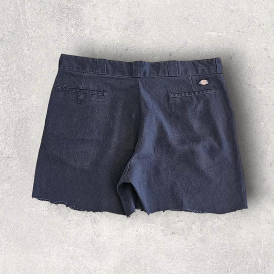 Dickies 874 Black Flex Shorts, מכנסי דיקיס שחורים במצב מצוין עם חיתוכים מותאמים