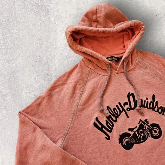 Harley Davidson Pink Hoodie - XS, מתאים למידות XS/S