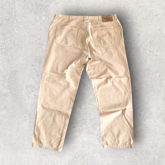 Calvin Klein Cream Jeans - 42