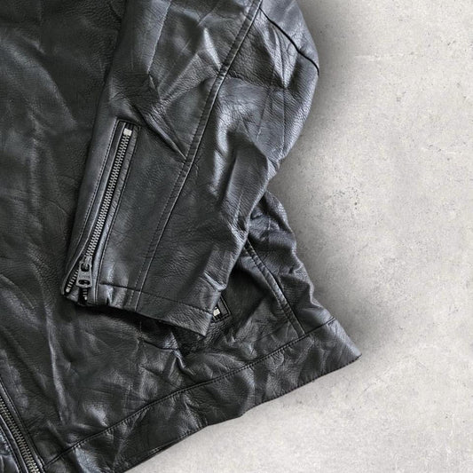 Levi’s black leather jacket xlarge in perfect condition no flaws