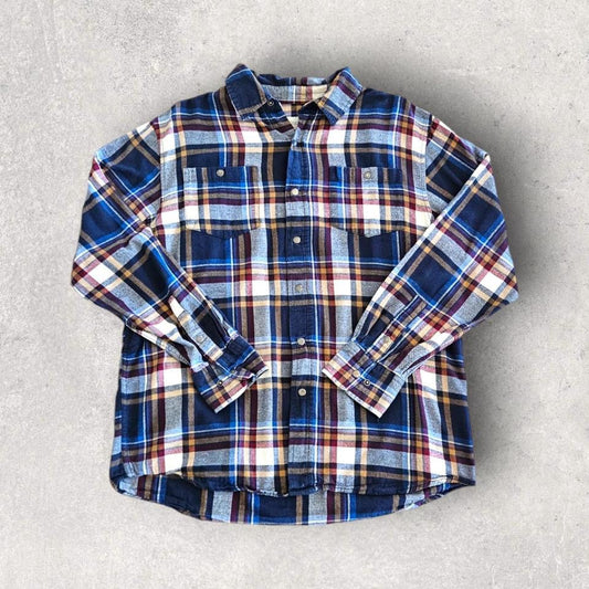 WindRiver Flannel Polo Shirt - L חולצת פולו פלאנל ווינד ריבר מידה L