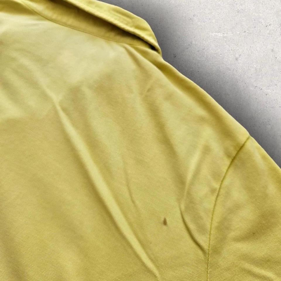 Napapijri Yellow Polo Tee - XL, חולצת פולו צהובה של Napapijri במידה XL