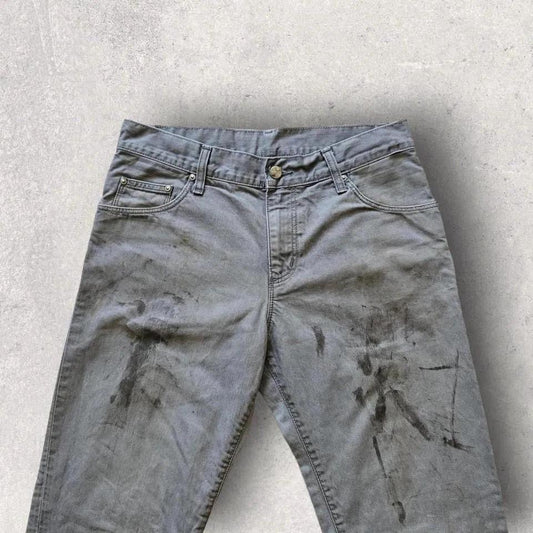Vintage Carhartt jeans 31x32 with paint stains and worn front