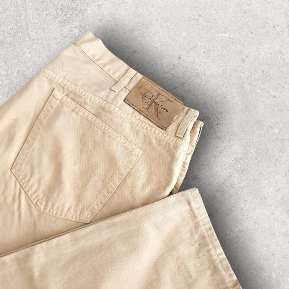 Calvin Klein Cream Jeans - 42