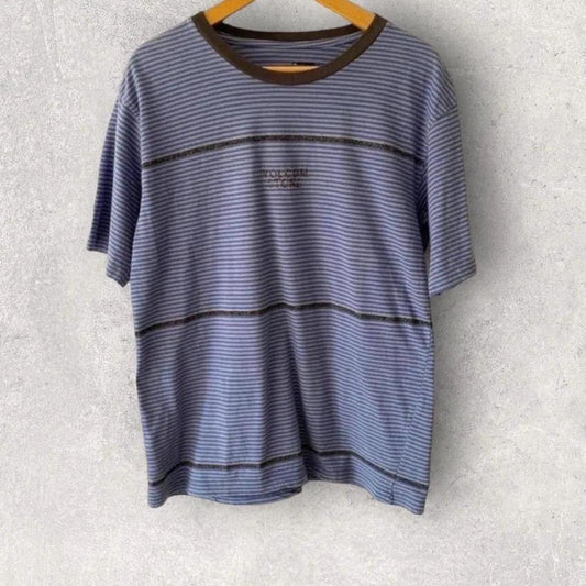 Volcom stone stripes blue T-shirt - Small