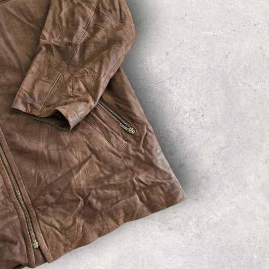 Vintage Timberland brown leather jacket XL vintage streetwear