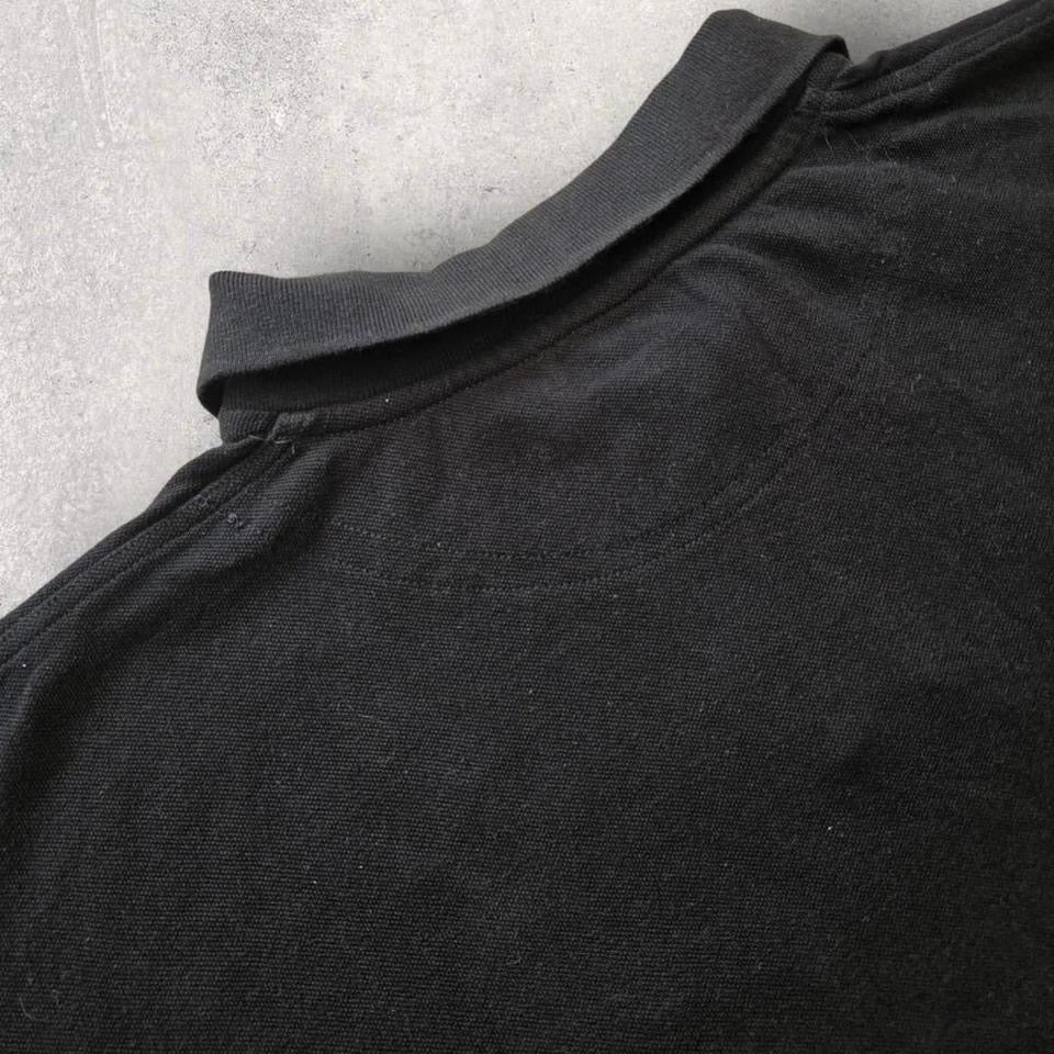 Nascar Black Polo Tee - L, חולצת פולו שחורה עם שני לוגואים רקומים