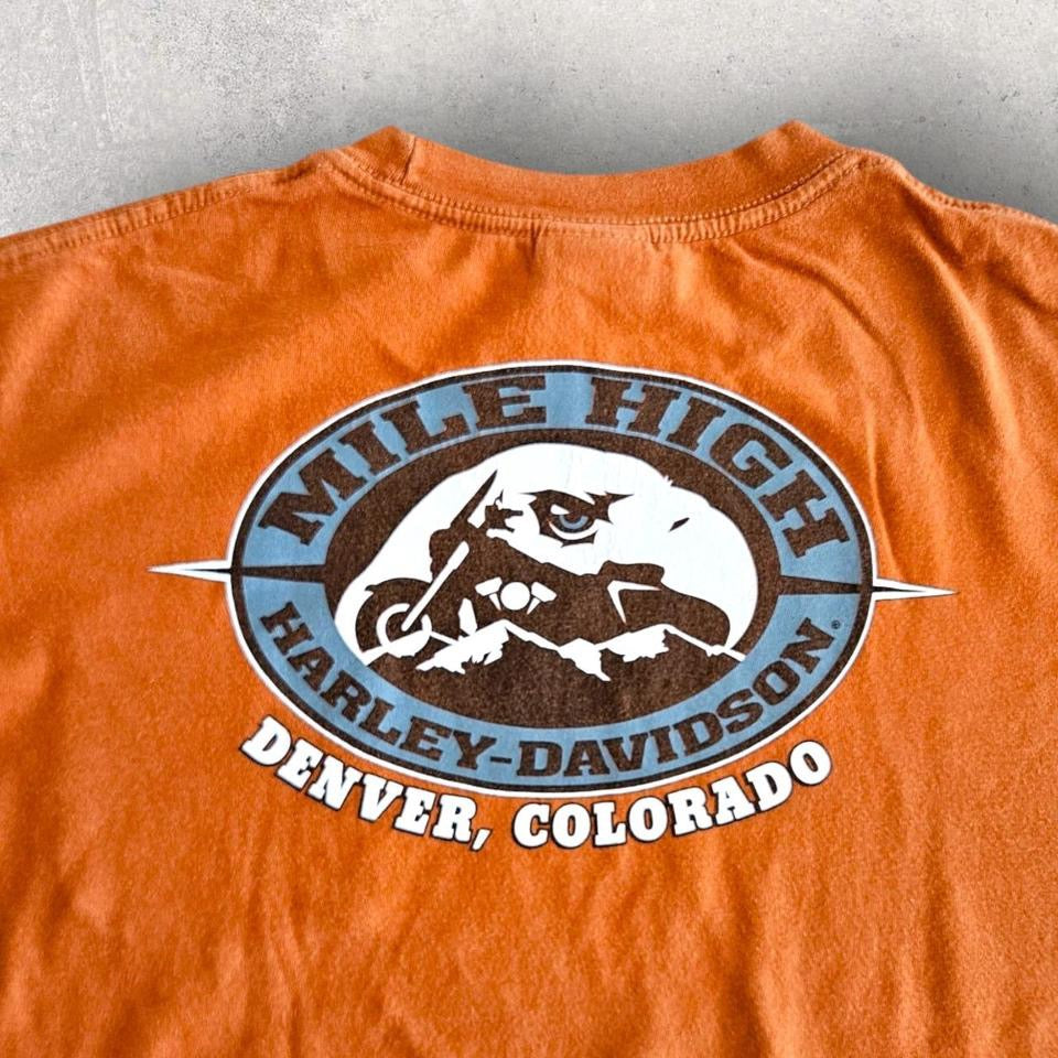 Harley Davidson Pocket Tee - Denver - Large, מידה L,