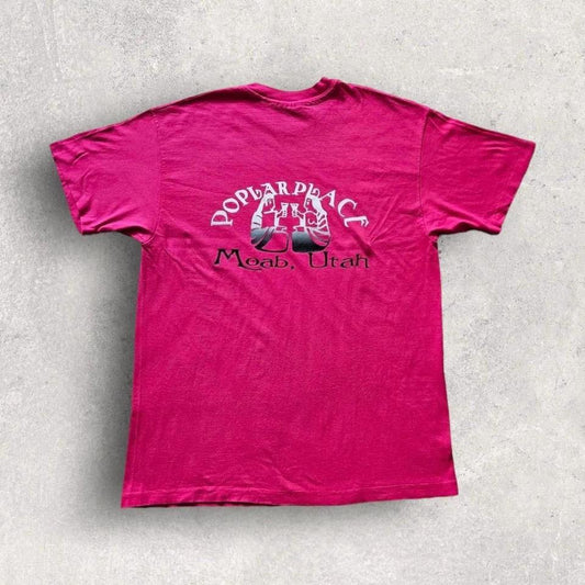 Vintage Pink Single Stitch Tee - XLarge חולצת טי וינטג׳ ורודה בתפר יחיד, מידה XL, מצב 9.5/10