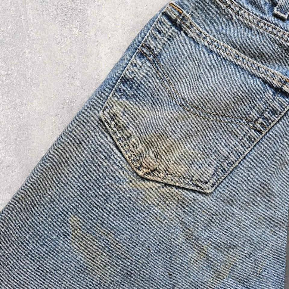 Carhartt Blue Denim Shorts, ג’ינס כחול במצב טוב עם פגמים קלים