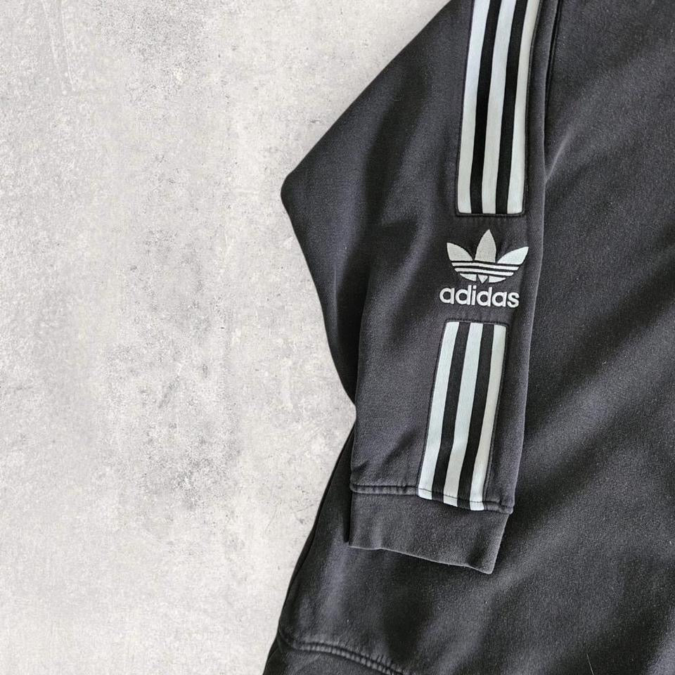 Adidas Black Stripes Hoodie M