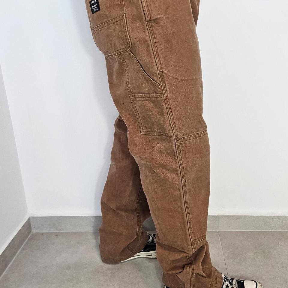 Brown Double Knee Workwear Carpenter Jeans - 34x32 ג'ינס עבודה חום מידה W34 L32