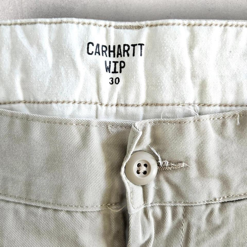מכנסי Carhartt WIP בצבע קרם מידה W30