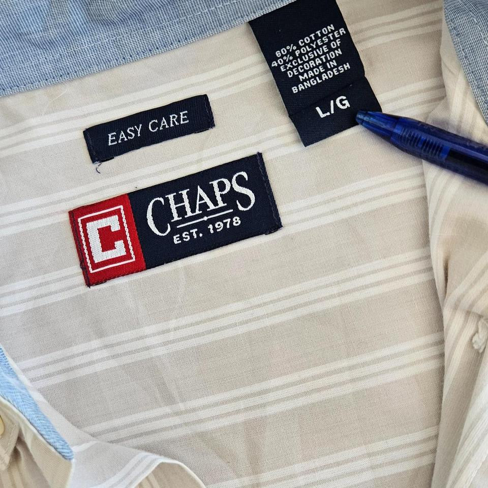 חולצת פולו קיץ קצרה של צ'פס במידה לארג' ארוך