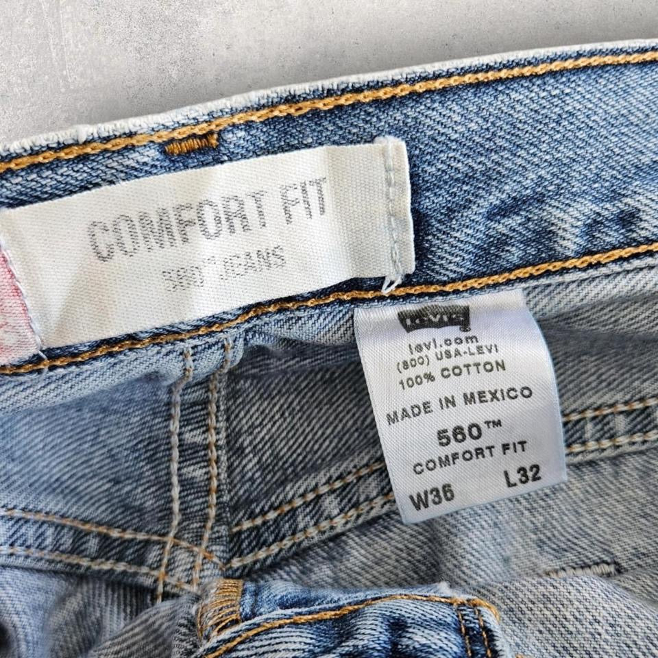 Levi’s 560 Baggy Blue Jeans 36x32 – loose fit vintage denim