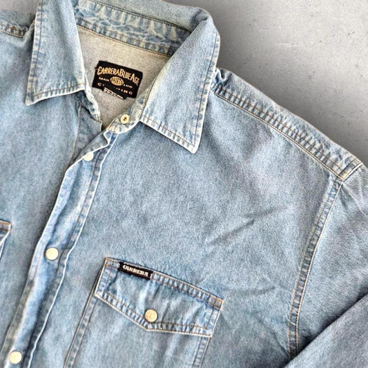 Vintage Carrera Blue Light Denim Jacket Woman's - L ג'קט ג'ינס לייט כחול קררה וינטג'
