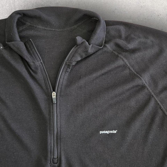 סוודר Patagonia שחור רבע רוכסן, מידה L