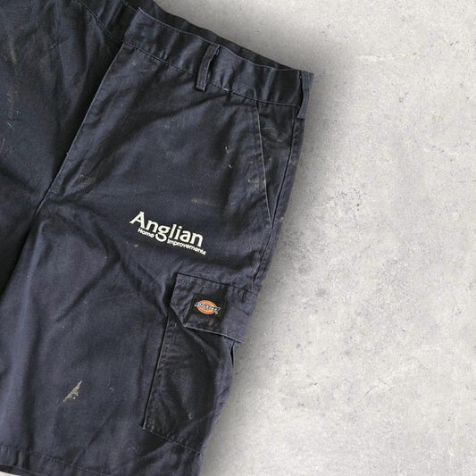 Dickies navy cargo shorty W34 vintage workwear streetwear 84x60