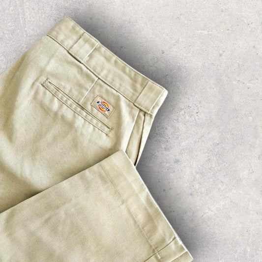 Dickies 874 Cream Pants - W34 – מכנסי דיקיס קלאסיים וינטג׳ בצבע קרים