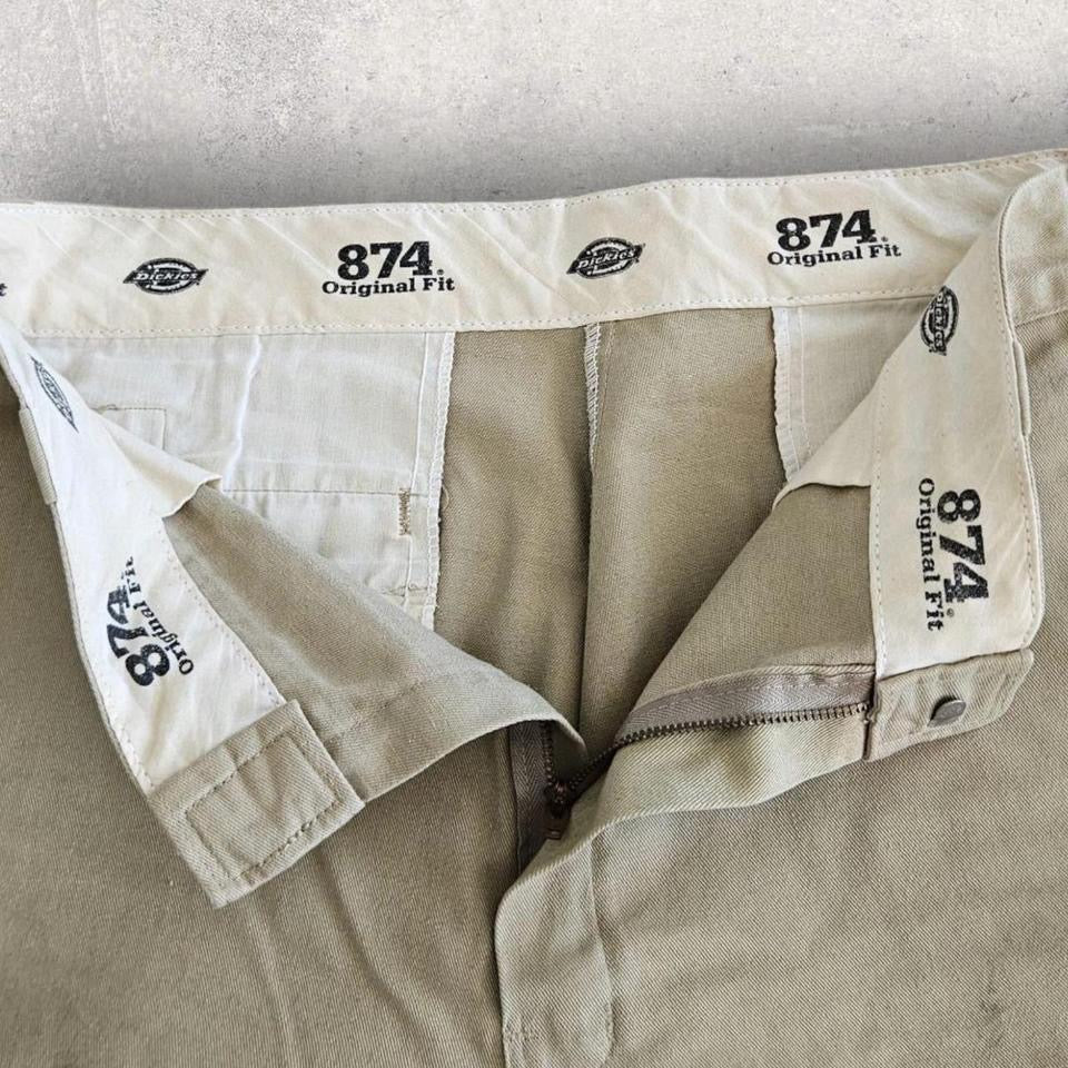 Dickies 874 Cream Pants - W34 – מכנסי דיקיס קלאסיים וינטג׳ בצבע קרים