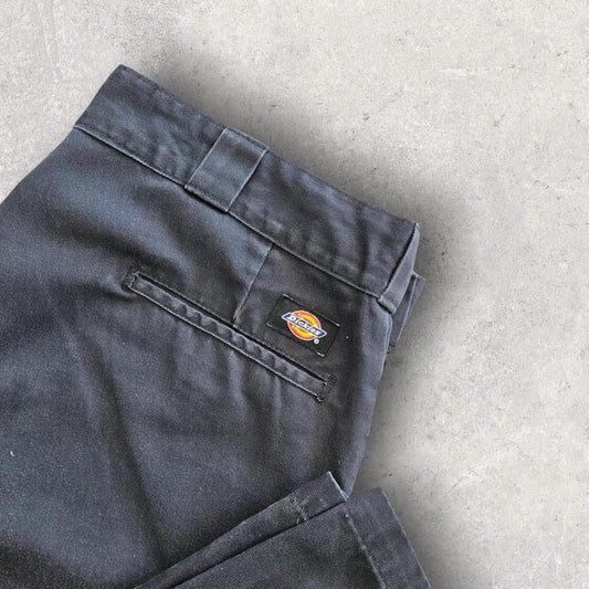 Dickies 874 black chino trousers vintage workwear minimalist size 38x40
