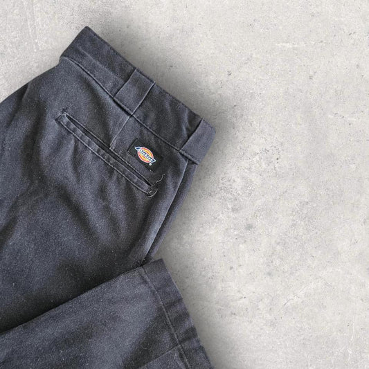 Dickies 874 black trousers vintage workwear straight leg size 33x44